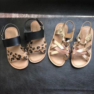 3 pairs of little girl shoes.